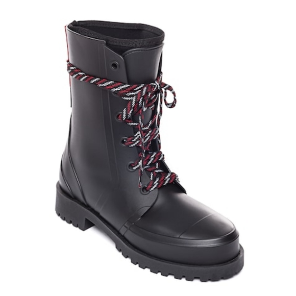 Bernardo Andra Lace Up Combat Moto Rain Boots - Picture 6 of 13